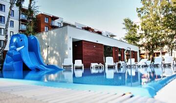 Фото номера Номер-студио с видом на бассейн Апартаменты Apartamenty Kołobrzeg Apartments Polanki г. Колобжег 14