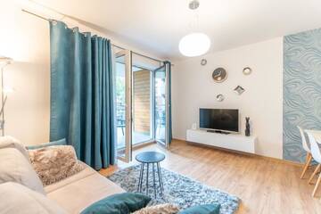 Фото номера Апартаменты с видом на бассейн Апартаменты Apartament Kristina Osiedle Polanki г. Колобжег 37